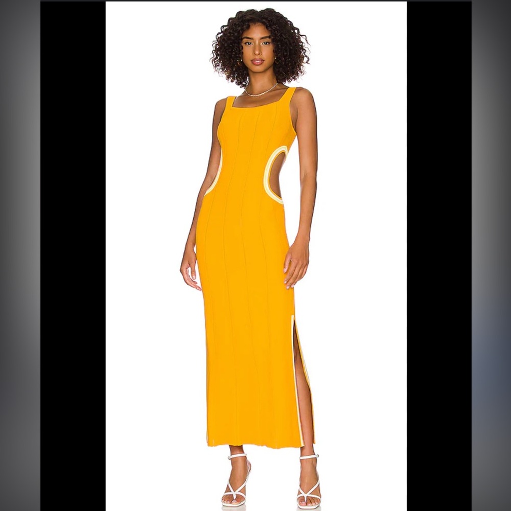 Solid & Striped The Lola Maxi Dress in Butterscotch - Yellow